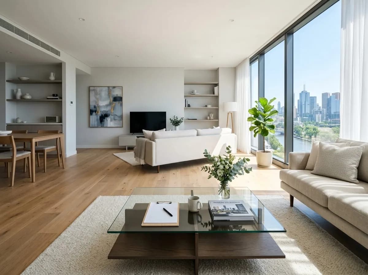 Spotless Melbourne living space with customised cleaning plan